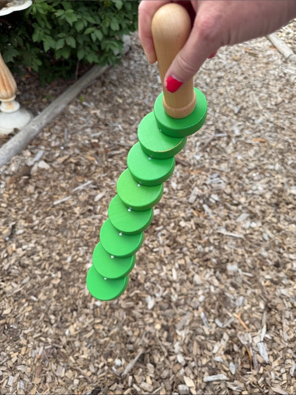 Green Wooden Stacked True Balance Coordination Toy